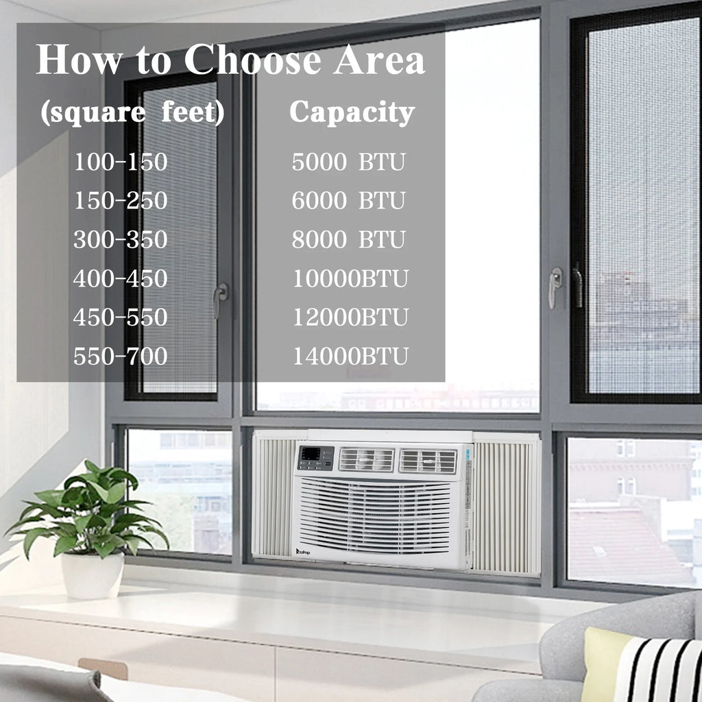 12000BTU 115V White Window-Mounted Air Conditioner with Remote Control Z60707
