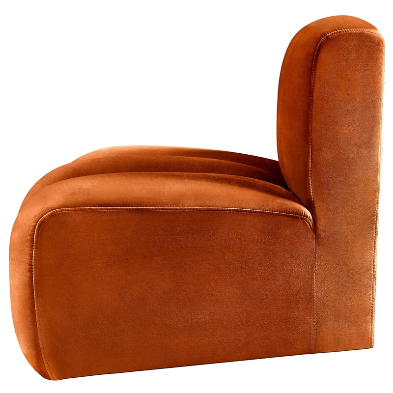 Cognac Velvet Corner U48182