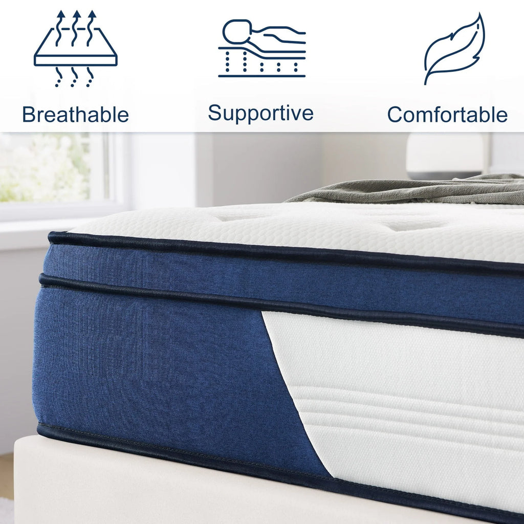 Full Size 12 Innerspring Hybrid Pocket Spring Mattress D5687